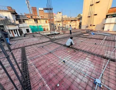 RCC slab reinforcement work