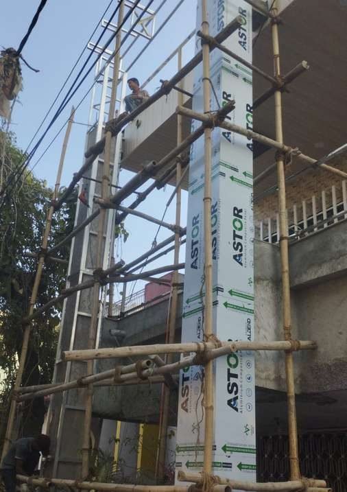 Scaffolding and facade work